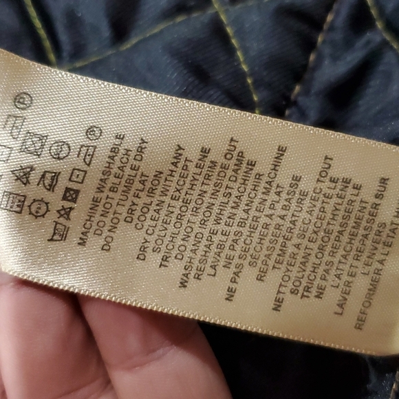 Burberry tan quilted cotton jacket coat nova check flip cuff and collar reverse - Picture 11 of 14